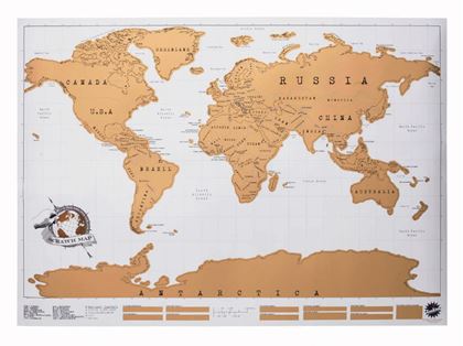 Obrázek z Stírací mapa světa - deluxe
