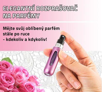 Obrázek z Plnitelný rozprašovač na parfém - růžový