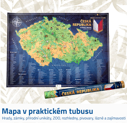 	Stírací mapa České Republiky