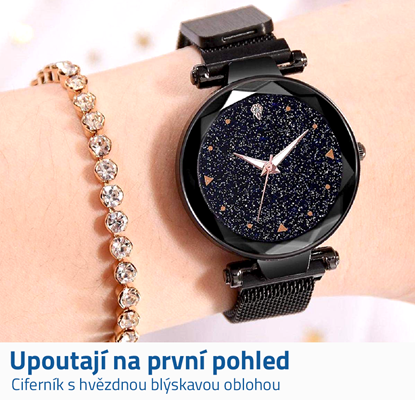 	Dámské hodinky s magnetickým páskem
