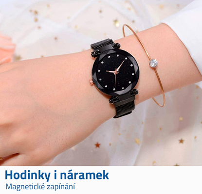 	Dámské hodinky s magnetickým páskem