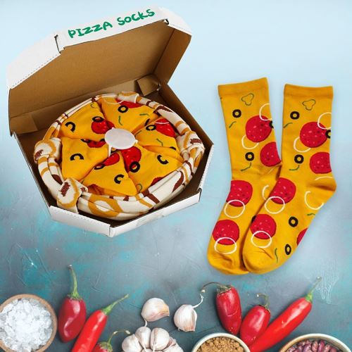 Sada 4 párů ponožek - pizza