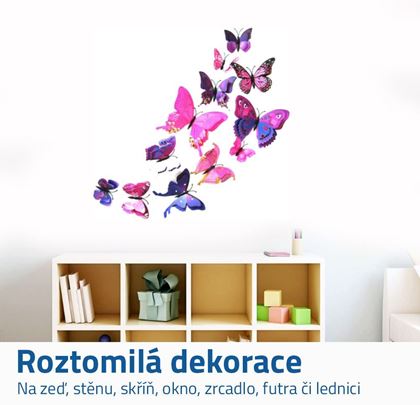 3D motýlci na zeď