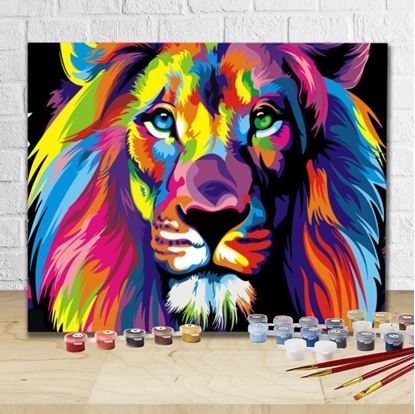 Malování podle čísel lev