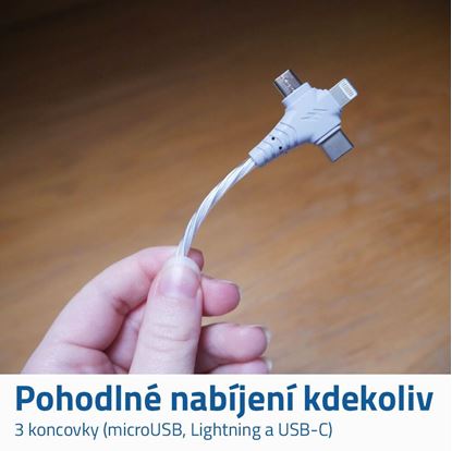 Svítící nabíjecí kabel 