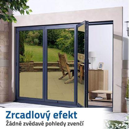 zrcadlová fólie na okna		