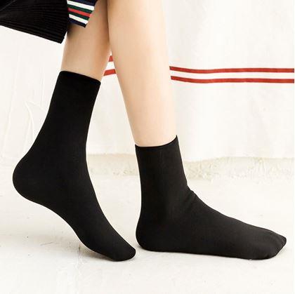 Obrázek z Hřejivé ponožky s kožíškem - černé