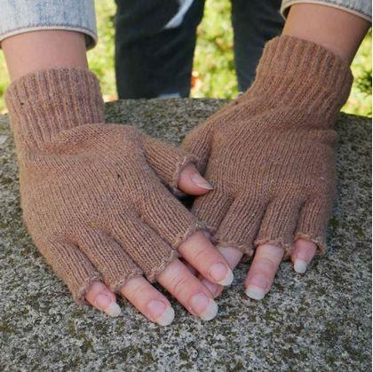 Obrázek z Bezprsté rukavice - hnědé