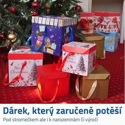 Obrázek z Dárková krabička 15 cm - zlatá