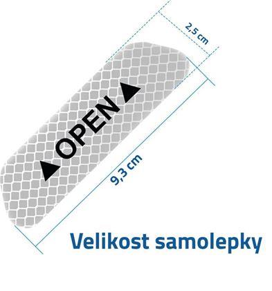 Reflexní samolepky na auto 4 ks - bílé