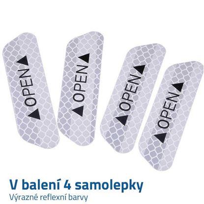 Reflexní samolepky na auto 4 ks - bílé