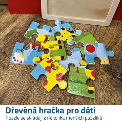 Dřevěné puzzle pro děti - žirafa