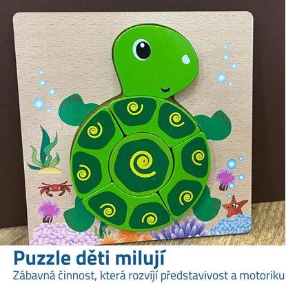 Dřevěné puzzle pro nejmenší - želva