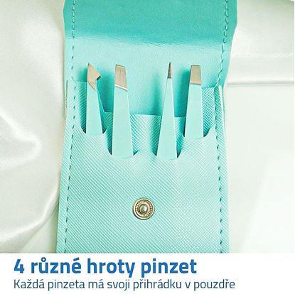 Sada pinzet 4 ks - světle modrá