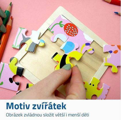 Obrázek z Dřevěné puzzle pro děti - včelka