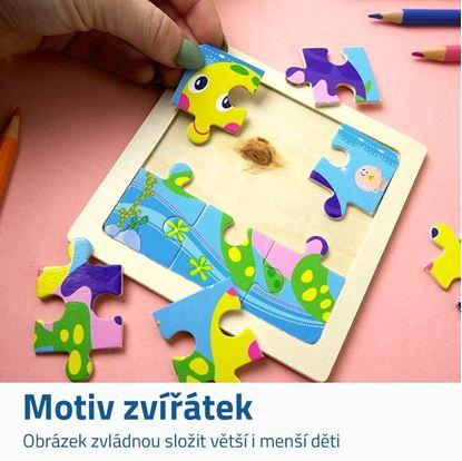 Dřevěné puzzle pro děti - želva