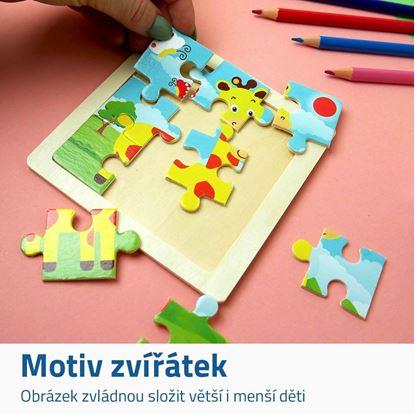 Dřevěné puzzle pro děti - žirafa