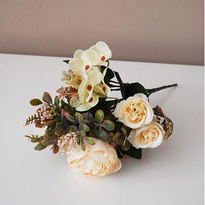 Obrázek z Dekorativní umělé květiny - krémové