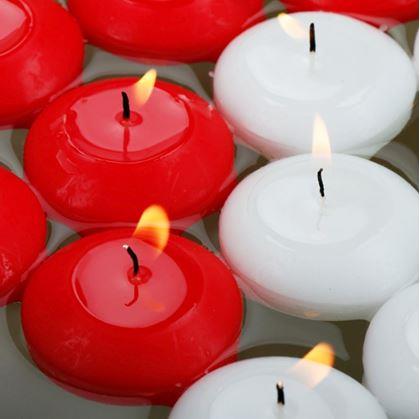 Obrázek z Plovoucí svíčky 10 ks - červená