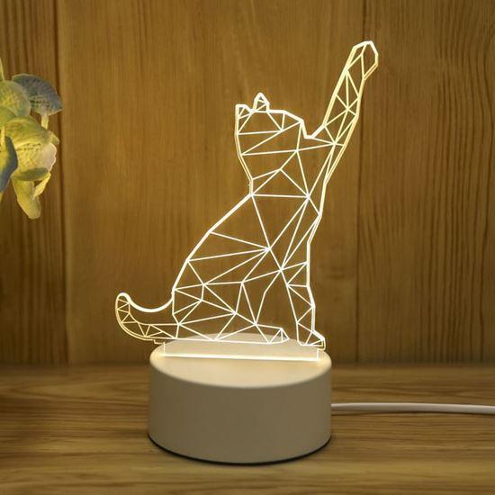 Dekorativní 3D lampa - kočka