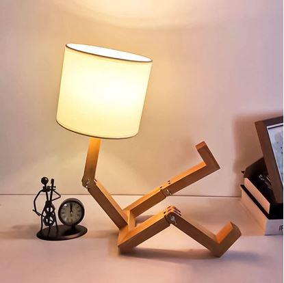 Obrázek Dřevěná stolní lampa