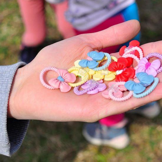 Obrázek z Dětské gumičky do vlasů 10 ks - mašličky