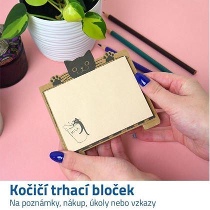 Trhací poznámkový blok - kočička