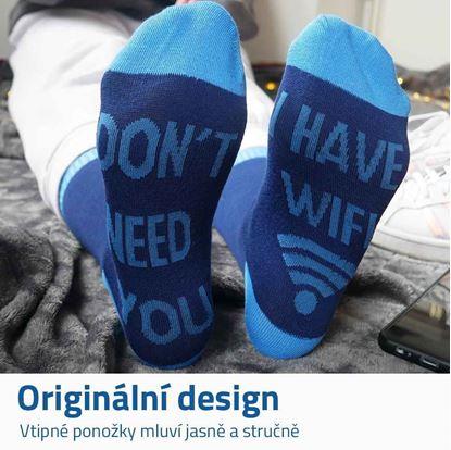 Obrázek Ponožky - nepotřebuji tě, mám Wi-Fi