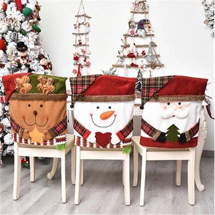 Obrázek z Vánoční potah na židli - méďa v sobí čepici