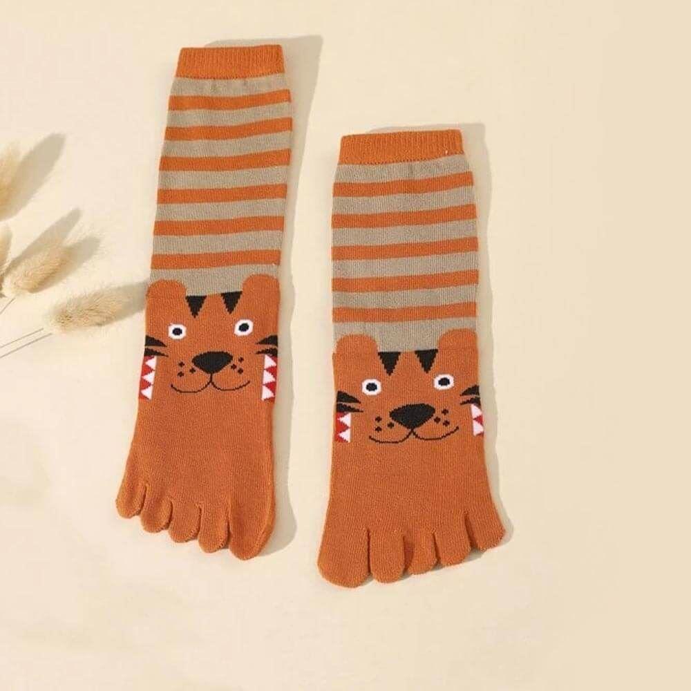 Dětské prstové ponožky větší - tygřík