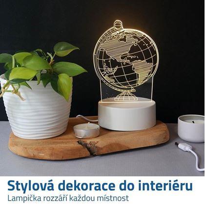 -Dekorativní 3D lampa - glóbus