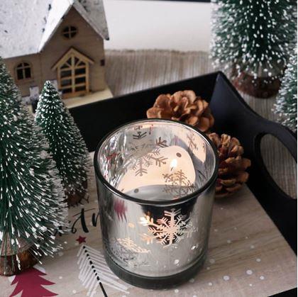 Obrázek z Svícen na čajovou svíčku - sněhové vločky