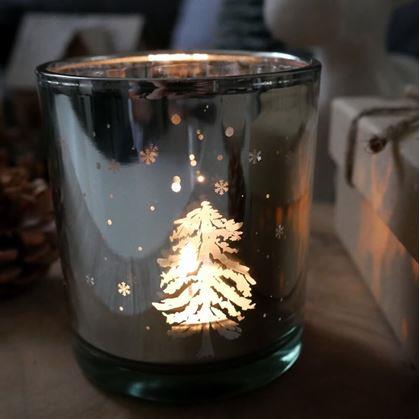 Obrázek z Svícen na čajovou svíčku - zimní les