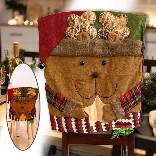 Vánoční potah na židli - méďa v sobí čepici