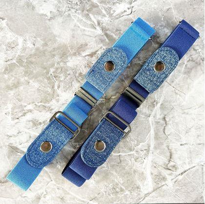  Džínový pružný pásek - světle modrý
