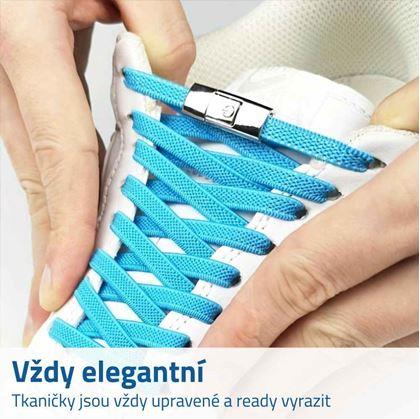 Zacvakávací tkaničky bez zavazování