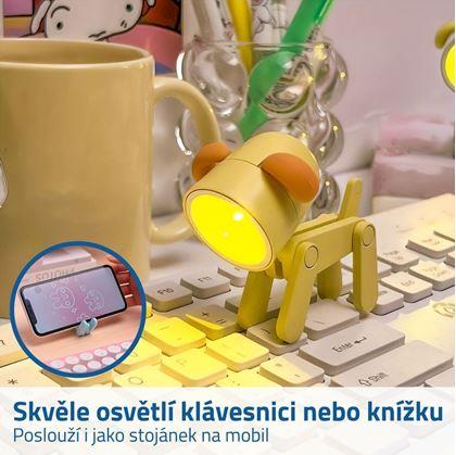 Psí mini lampička - růžová