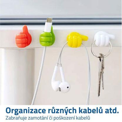 Obrázek Držák na kabel palec nahoru 10 ks