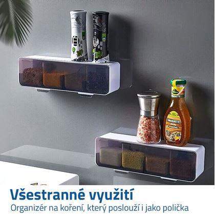 Obrázek z Nalepovací nástěnný organizér na koření