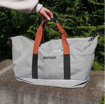 Obrázek z Cestovní taška s popruhem - šedo zelená