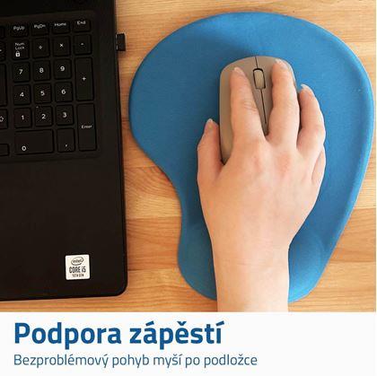 Obrázek z Ergonomická podložka pod myš - modrá