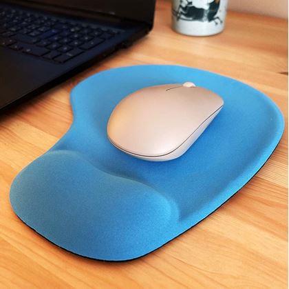 Obrázek z Ergonomická podložka pod myš - modrá