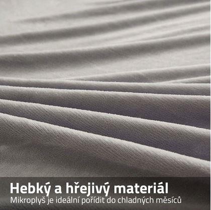 Mikroplyšové prostěradlo 180 x 200 cm - světle šedé