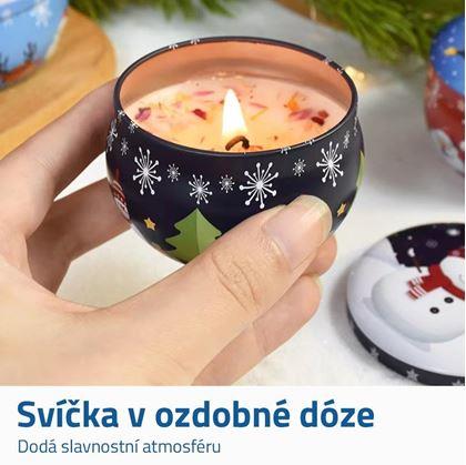 Obrázek z Vánoční vonná svíčka v kovovém obalu