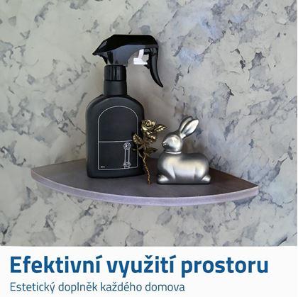 Obrázek z Dřevěná rohová polička