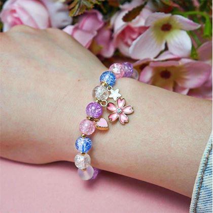 Obrázek z Skleněný náramek - Květ