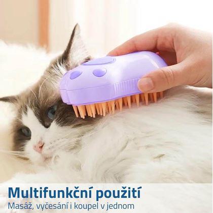 Masážní vodní kartáč pro kočky a psy