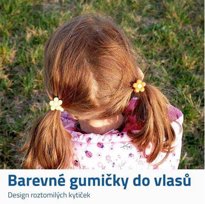Obrázek z Dětské gumičky do vlasů 10 ks - kytičky