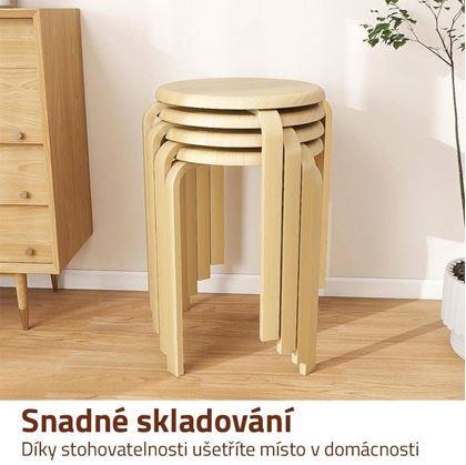 Obrázek z Dřevěná stohovací stolička