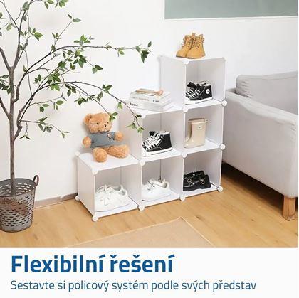 Obrázek z Modulární policový regál 6 boxů - bílý